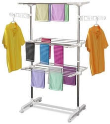 Homcom Etendoir à Linge 4 Niveaux Pliable et sur roulettes Homcom Etendoir à Linge 4 Niveaux Pliable et sur roulettes